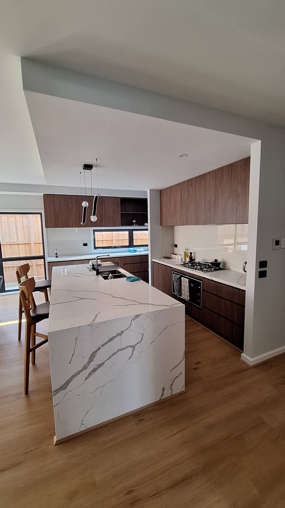 Premium kitchen with stone island bench